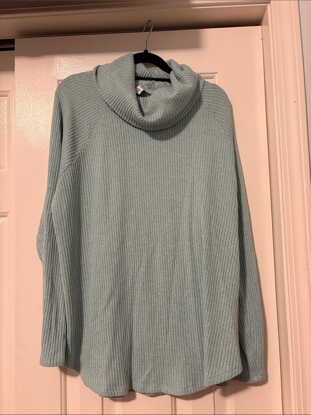 Sonoma Ribbed Cowl Neck Sweater - Light Mint Green